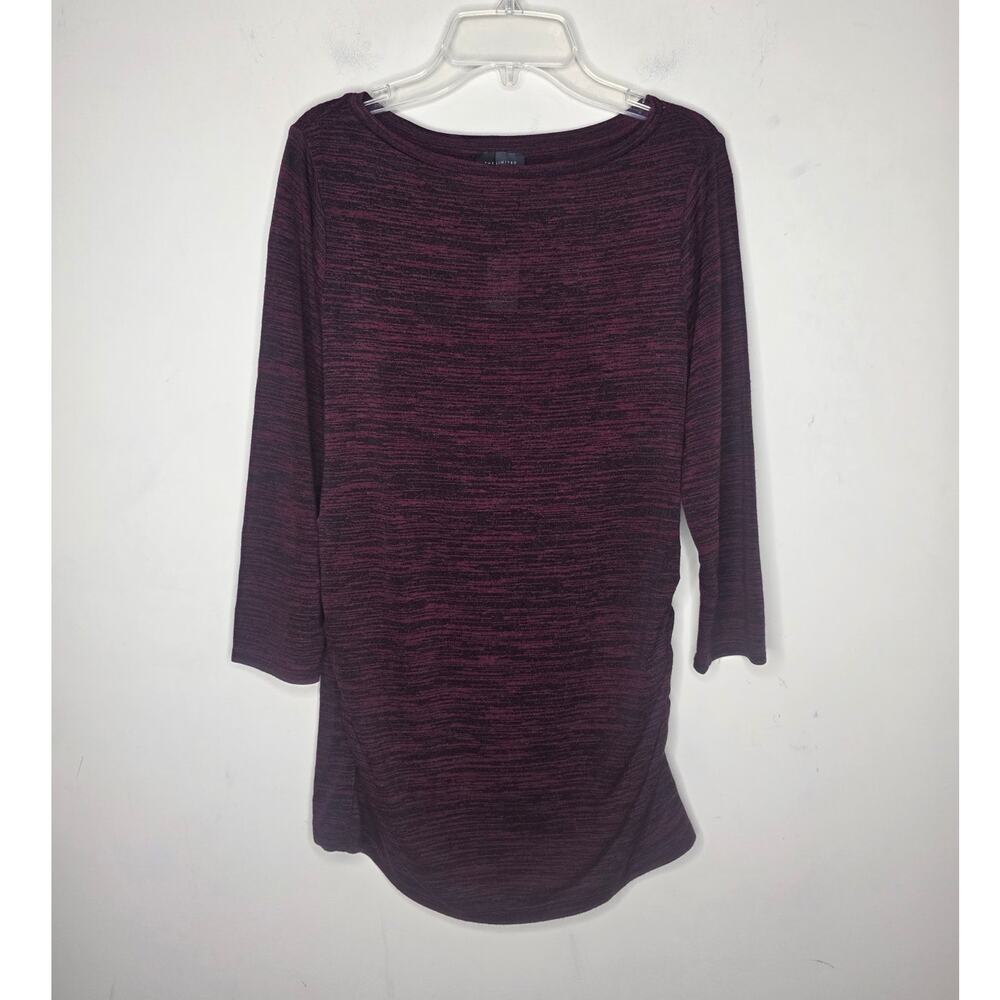 NWT Limited wine long sleeve tunic with ruched sides - small